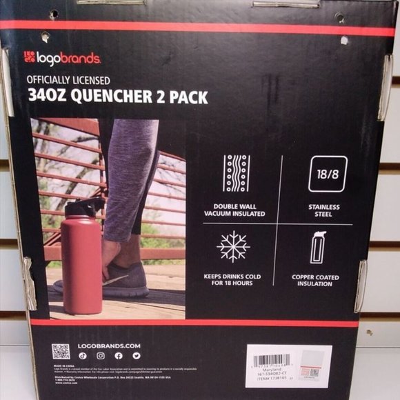 Logobrands 34Oz Quencher 2 Pack U. Illinois - Picture 2 of 3